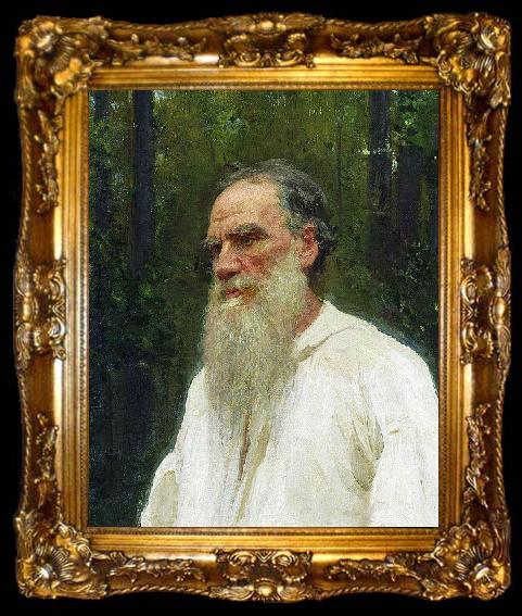 framed  Ilya Repin Lev Nikolayevich Tolstoy shoeless., ta009-2